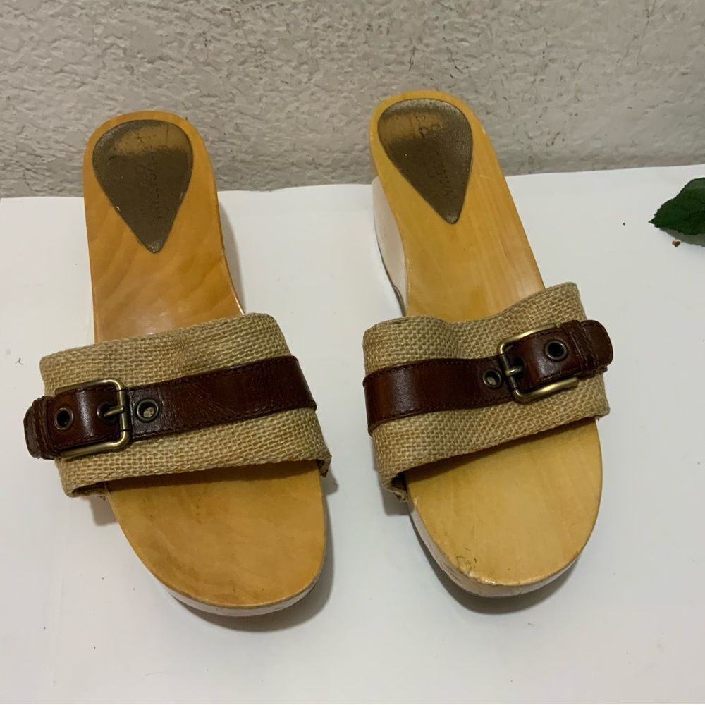 Vintage Dolce & Gabbana wood platform sandals 38 - Picture 2 of 10